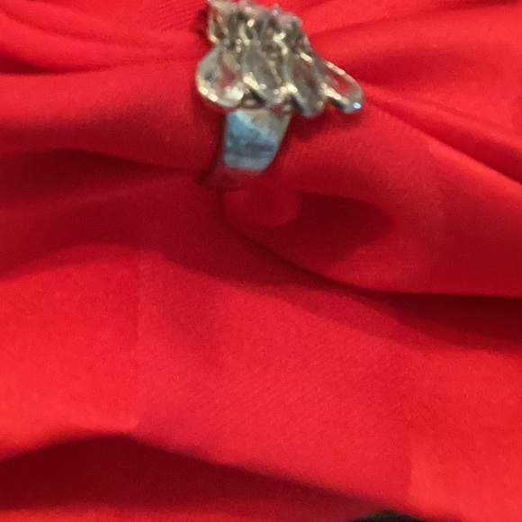 Clear crystal stone silver ring - Picture 2 of 4